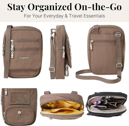 Baggallini Journey Crossbody Bags for Women 9x6 Small Lightweight Travel Handbag W/RFID