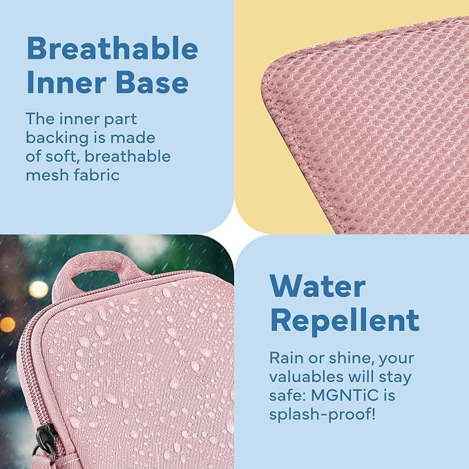Running Phone Holder – Max Comfort Lightweight Magnetic Pouch for Running & Fitness, Strap-Free Hands-Free Carrier for Waist, Thigh or Chest – Splash Resistant, Breathable – Fits All Phones – Pink