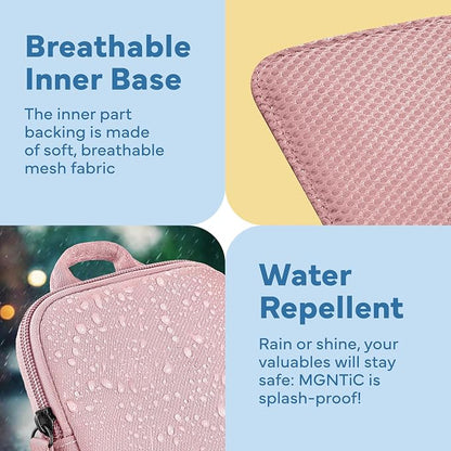 Running Phone Holder – Max Comfort Lightweight Magnetic Pouch for Running & Fitness, Strap-Free Hands-Free Carrier for Waist, Thigh or Chest – Splash Resistant, Breathable – Fits All Phones – Pink