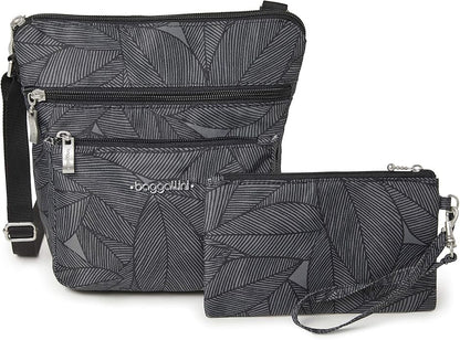 Baggallini Pocket Crossbody Bags for Women 8x8 Small Lightweight Durable Water-resistant Travel Purse W/Rfid