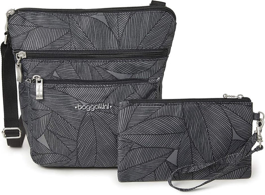 Baggallini Pocket Crossbody Bags for Women 8x8 Small Lightweight Durable Water-resistant Travel Purse W/Rfid