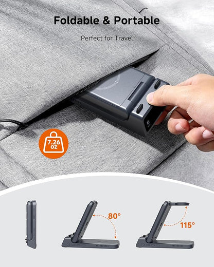 Charging Station for Samsung S26 Ultra, Wireless Charger for Galaxy S26/S25/S24/S23 Series, Galaxy Watch 8/8 Classic/Ultra/7/6/5, Galaxy Buds 3 Pro/3, SwanScout 703S (No Adapter)