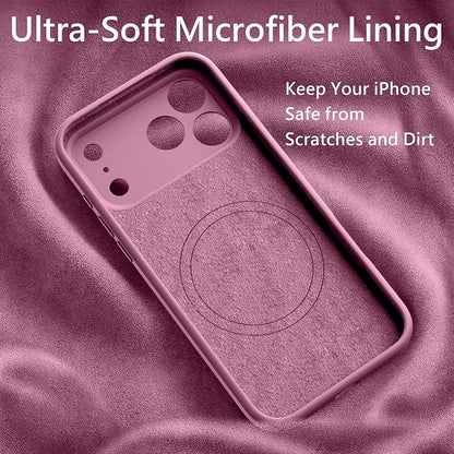 FireNova Magnetic for iPhone 17 Pro Case, Compatible with MagSafe, [Integrated Silicone Camera Control Button] [Camera Protection] Anti-Scratch Microfiber Lining Phone Case, 6.3", Lilac Purple
