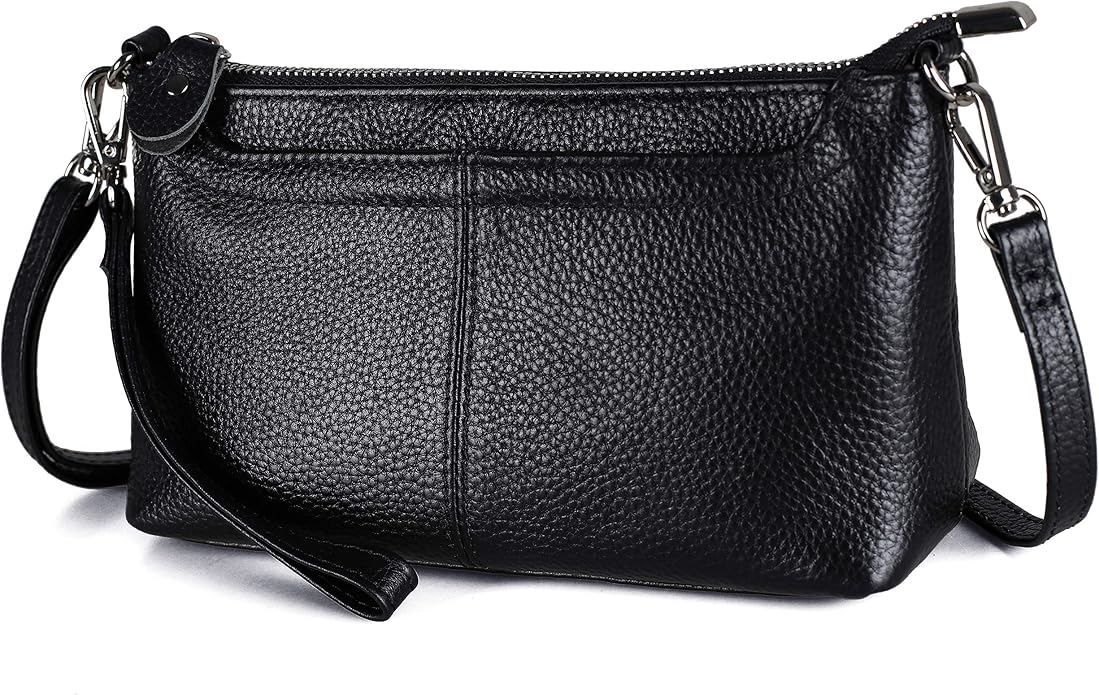 befen Genuine Leather Wristlet Clutch Wallet Purses Small Crossbody Bags for Women with RFID Blocking Card Slots
