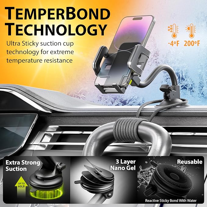 Bracketron TripGrip Window and Vent Mount, GPS Car Mount, Windshield Cell Phone Holder for Car, Includes Vent Clip