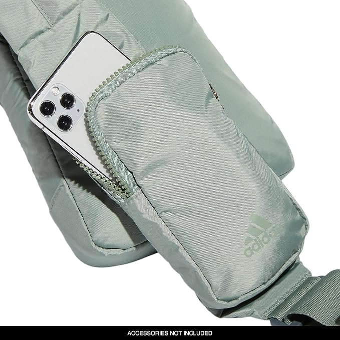 adidas Essentials Sling Small Crossbody Bag for Women and Men (5L), Silver Green/Gilver/2.0, One Size