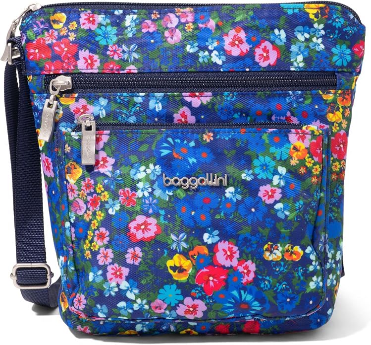 Baggallini Pocket Crossbody Bags for Women 8x8 Small Lightweight Durable Water-resistant Travel Purse W/Rfid