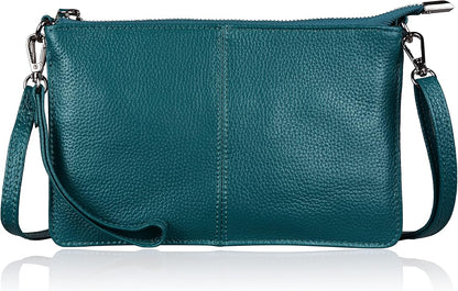 befen Genuine Leather Wristlet Clutch Wallet Purses Small Crossbody Bags for Women with RFID Blocking Card Slots