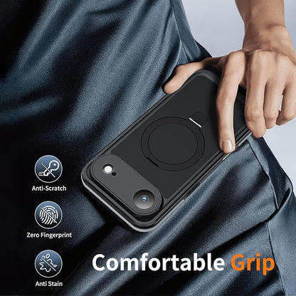 ANTSHARE Magnetic for iPhone Air Case Waterproof, Built in Screen Protector [Compatible with MagSafe] [Invisible Stand] [IP68 Underwater], Full Body Protection Phone Case 6.5'', Black