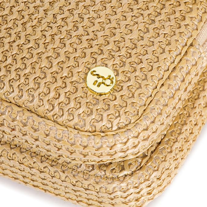 Haytijoe Faux Straw Crossbody Bags for Women Small Summer Purse RFID Woven Phone Bag Travel Beach Hawaiian Essentials Gifts