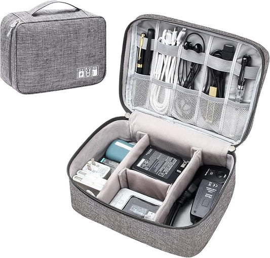 SELLYFELLY Electronics Organizer Travel Universal Cable Organizer Bag Waterproof Electronics Accessories Storage Cases for Cable, Charger, Phone, USB, SD Card, Hard Drives, Power Bank, Cords