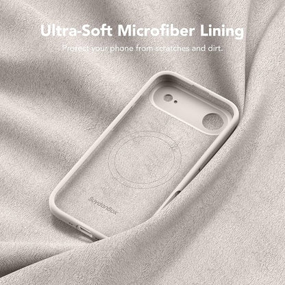 Magnetic for iPhone Air Case, Compatible with MagSafe, [Full Camera Protection][Screen Protector] Silicone Shockproof Protective Phone Case for iPhone 17 Air 6.5", Stone