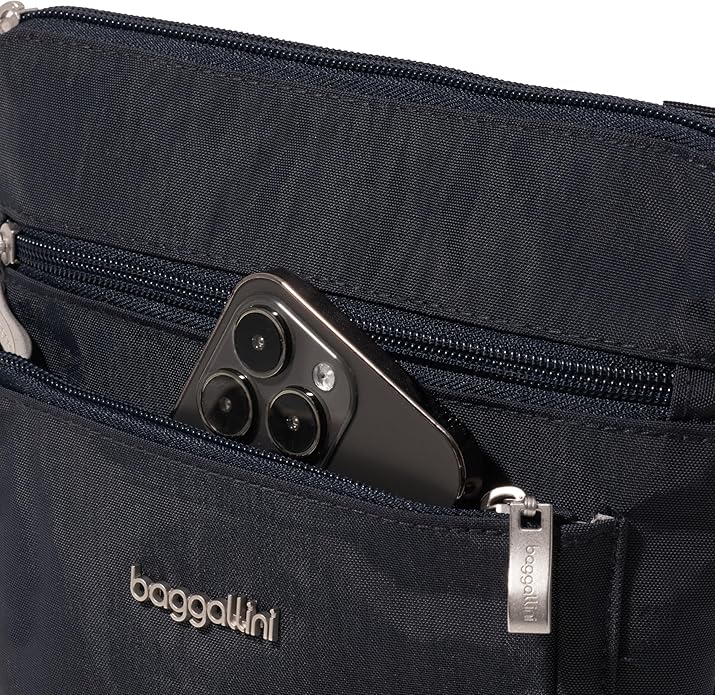 Baggallini Pocket Crossbody Bags for Women 8x8 Small Lightweight Durable Water-resistant Travel Purse W/Rfid