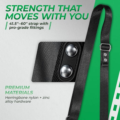 Crossbody Phone Strap with Wallet – Adjustable Nylon Strap with Metal Hardware, RFID Wallet & Detachable Wristlet – Hands-Free Travel Purse for Women & Men
