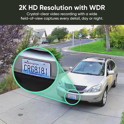 WYZE Solar Cam Pan 4 Pack(Flagship Model), Security Cameras Wireless Outdoor, 2K 360° Pan-Tilt Battery Powered 2.4GHz Wi-Fi Cameras for Home Security, AI Motion Detection, Color Night Vision