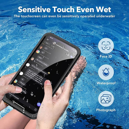 ANTSHARE for iPhone 15 Plus Case, with [Built-in Privacy Screen Protector] [IP 68 Waterproof], Anti-Peeping Adsorption Full Body Double Protective Case for iPhone 15 Plus, Black