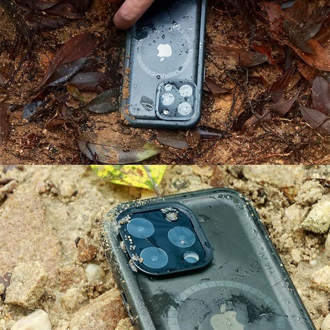 SPORTLINK for iPhone 15 Pro Case - IP68 Waterproof Military Protective Full Body Heavy Duty Shockproof 360 Sealed Dustproof with Camera Screen Protector Phone Cover for i Phone 15 Pro 6.1" Mag/Black