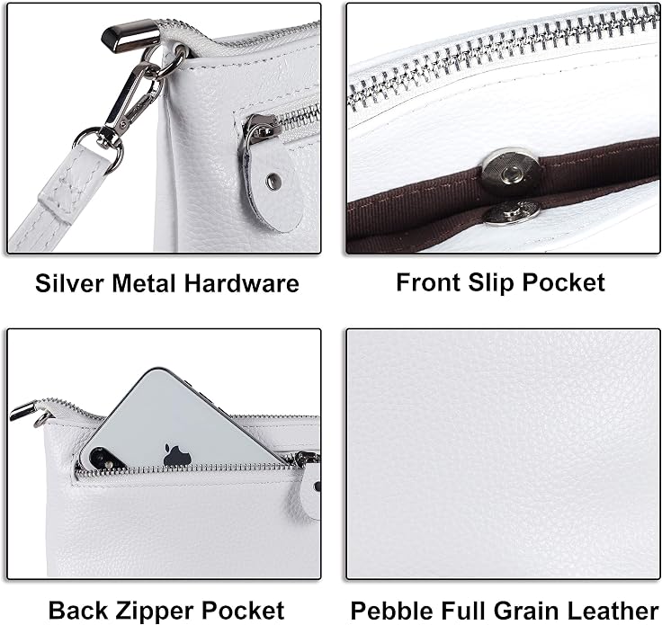 befen Genuine Leather Wristlet Clutch Wallet Purses Small Crossbody Bags for Women with RFID Blocking Card Slots