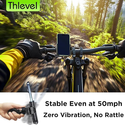 Bike Phone Mount Holder No Block Camera Motorcycle Cell Phone Holder Quick Lock 360° Rotate for iPhone 16 Pro Max for Samsung S25 Ultra 5.4''-7.2'' Smartphone