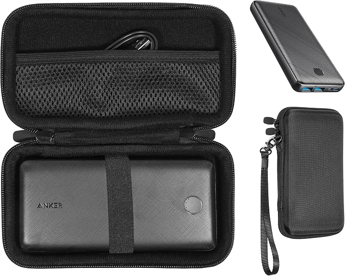 CaseSack case for Anker Portable Charger, Anker Power Bank 325 (PowerCore Essential 20K), 313 Power Bank (PowerCore Slim 10K), 523 (PowerCore 10K), 525 (PowerCore 20K)