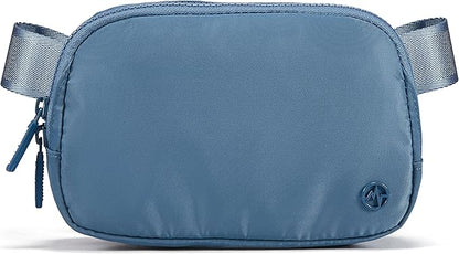 Pander Two Way Zipper Fanny Pack Nylon Everywhere Belt Bag for Women, Water Repellent Waist Packs, Crossbody Bags with Adjustable Strap (Indigo Blue).