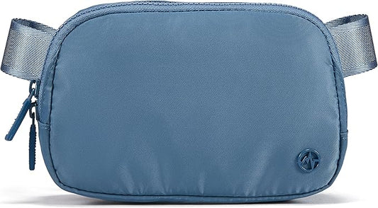 Pander Two Way Zipper Fanny Pack Nylon Everywhere Belt Bag for Women, Water Repellent Waist Packs, Crossbody Bags with Adjustable Strap (Indigo Blue).