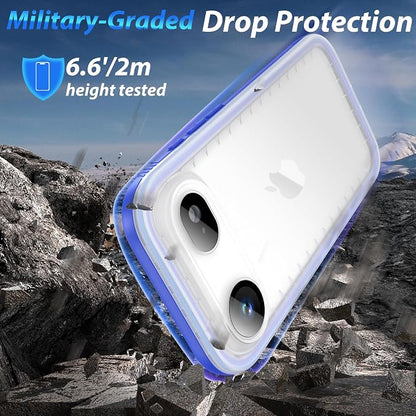SPORTLINK for iPhone Air Case, IP68 Waterproof Military Protective Full Body Heavy Duty Shockproof 360 Sealed Dustproof with Camera Screen Protector Phone Cover for iPhone Air 6.5" Blue