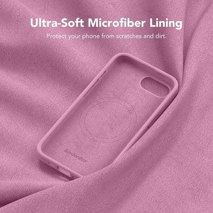Magnetic for iPhone 17e/iPhone 16e Case, Compatible with MagSafe, [Soft Anti-Scratch Microfiber Lining] Slim Silicone Shockproof Protective Phone Case for iPhone 17e/16e 6.1", Blackcurrant