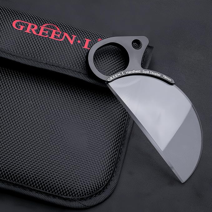 GREEN.L 100mm Handheld Split Diopter Prism Filter – Half Circular Optical Glass Lens for Creative Foreground Blur, Bokeh & Cinematic Effects