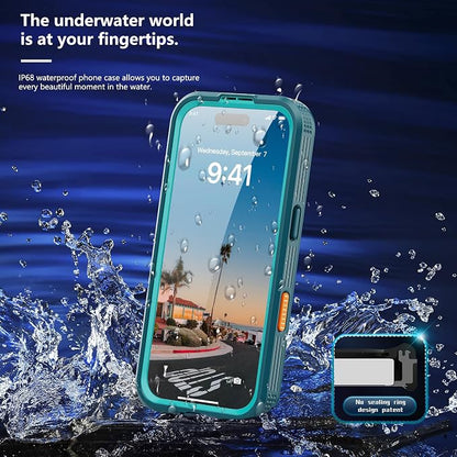 Losin Compatible with iPhone 17 Waterproof Case, [Compatible with MagSafe] [Built-in Screen Protector], Full Body Protection Military Grade Shockproof Case, Teal