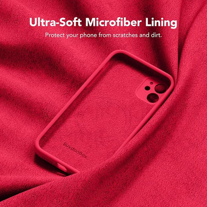Magnetic for iPhone 11 Phone Case Silicone, Compatible with MagSafe, [Full Camera Protection][Screen Protector] Slim Shockproof Protective Case for iPhone 11 6.1", Red