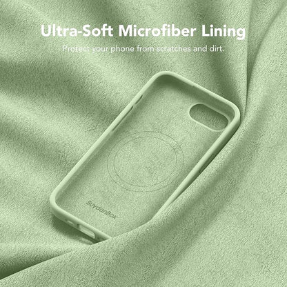 Magnetic for iPhone 17e/iPhone 16e Case, Compatible with MagSafe, [Soft Anti-Scratch Microfiber Lining] Slim Silicone Shockproof Protective Phone Case for iPhone 17e/16e 6.1", Matcha