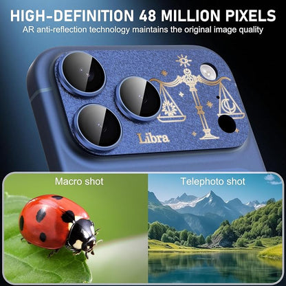 Compatible for iPhone 17 Pro Max Camera Lens Protector, Scorpio Pattern, Drop Protection, Anti Scratch Full-Coverage, AR 360-Degree Protection, Camera Transmfttance HD, Easy Installation, Dark Blue