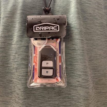 DRIPAC Waterproof Car Key FOB Case Waterproof Wallet Waterproof Holder Pouch For Key ID Badge Credit Card Money（Black）