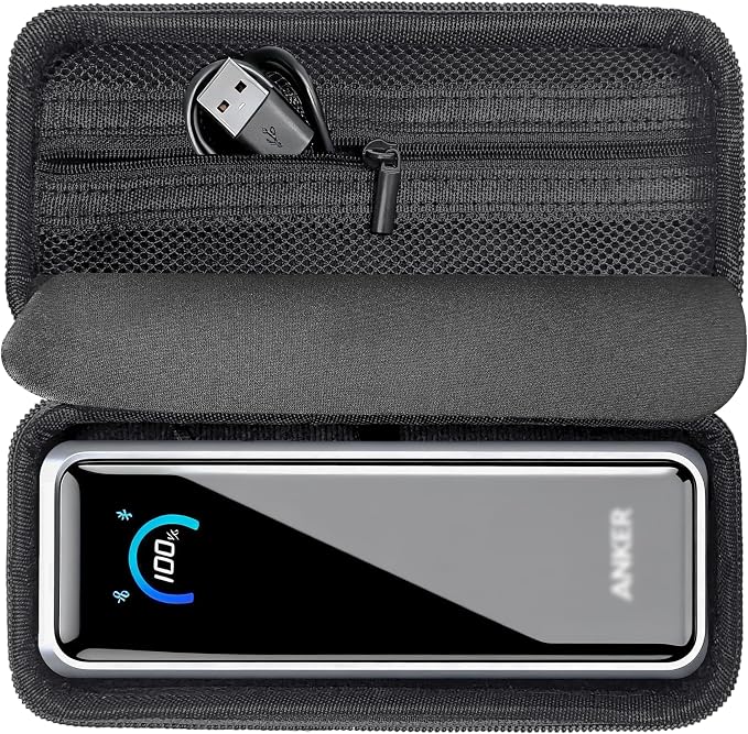 Case Compatible with Anker Prime Power Bank, 26,250mAh/20,100mAh 3-Port 300W Portable Charger, Battery Charging Station Carrying Travel Storage Holder for USB-C Chargers (Box Only)