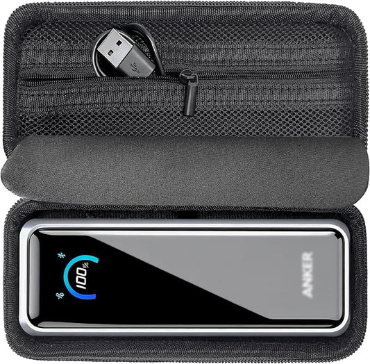 Case Compatible with Anker Prime Power Bank, 26,250mAh/20,100mAh 3-Port 300W Portable Charger, Battery Charging Station Carrying Travel Storage Holder for USB-C Chargers (Box Only)