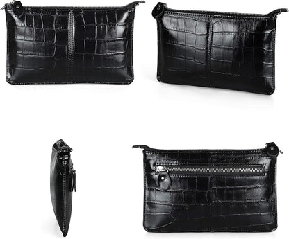 befen Genuine Leather Wristlet Clutch Wallet Purses Small Crossbody Bags for Women with RFID Blocking Card Slots