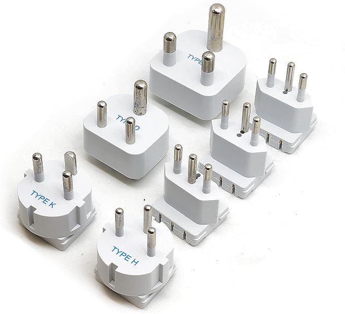 Ceptics - 7 Extra SWadAPt Attachments for World Travel Adapter, Compatible with Dual Voltage Rechargeable Devices, Travel Adaptor Attachments for International Travel