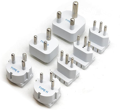 Ceptics - 7 Extra SWadAPt Attachments for World Travel Adapter, Compatible with Dual Voltage Rechargeable Devices, Travel Adaptor Attachments for International Travel