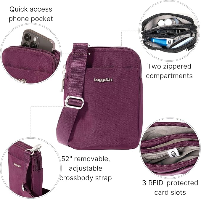 Baggallini Women's Modern Take Two Rfid Crossbody