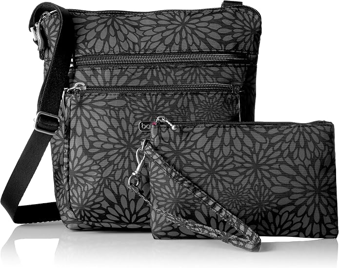 Baggallini Pocket Crossbody Bags for Women 8x8 Small Lightweight Durable Water-resistant Travel Purse W/Rfid